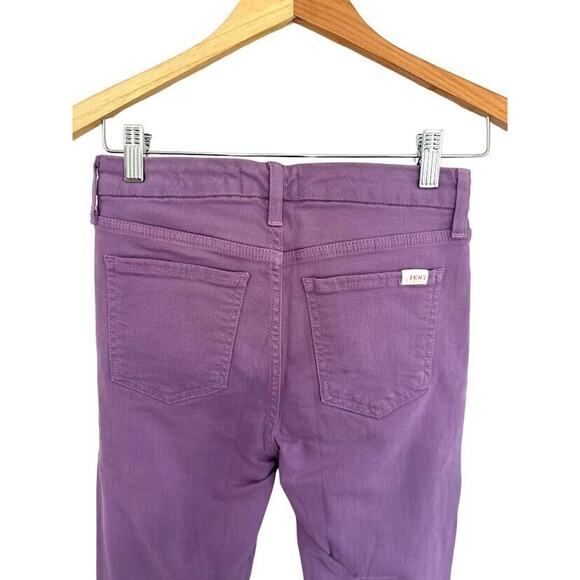Jen 7 By 7 For All Mankind Women's Purple Jeans Raw Hem Cropped Skinny Size 2 - Picture 5 of 8